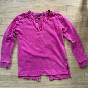 Pilcro Hot Pink Long Sleeve Henley Top